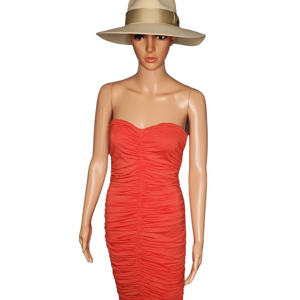 FASHION NOVA Orange Strapless‎ Dress Size M